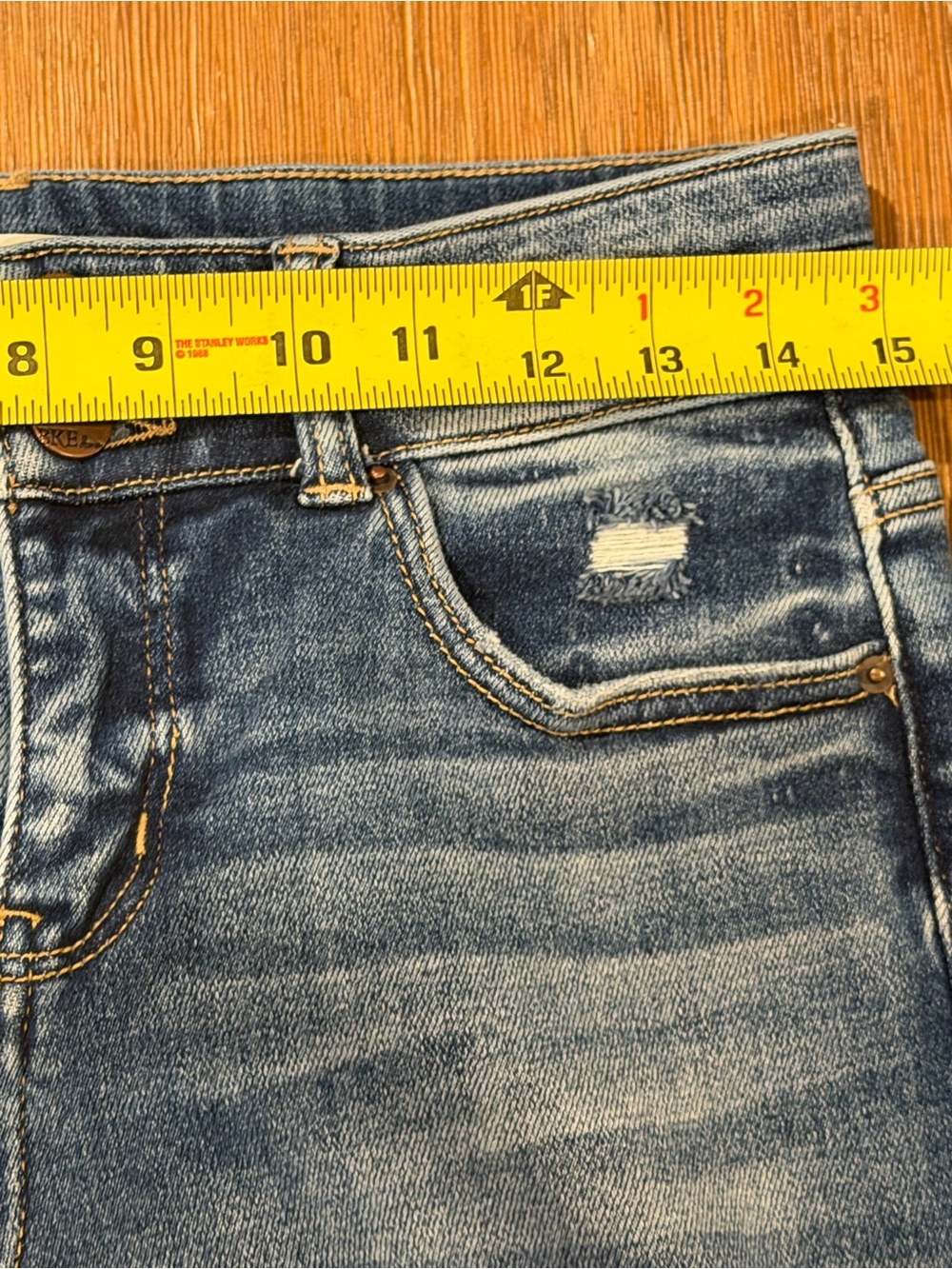 BKE Payton Mid-Rise Cropped Straight Jeans Distressed Raw Hem (26x28) - Picture 7 of 11